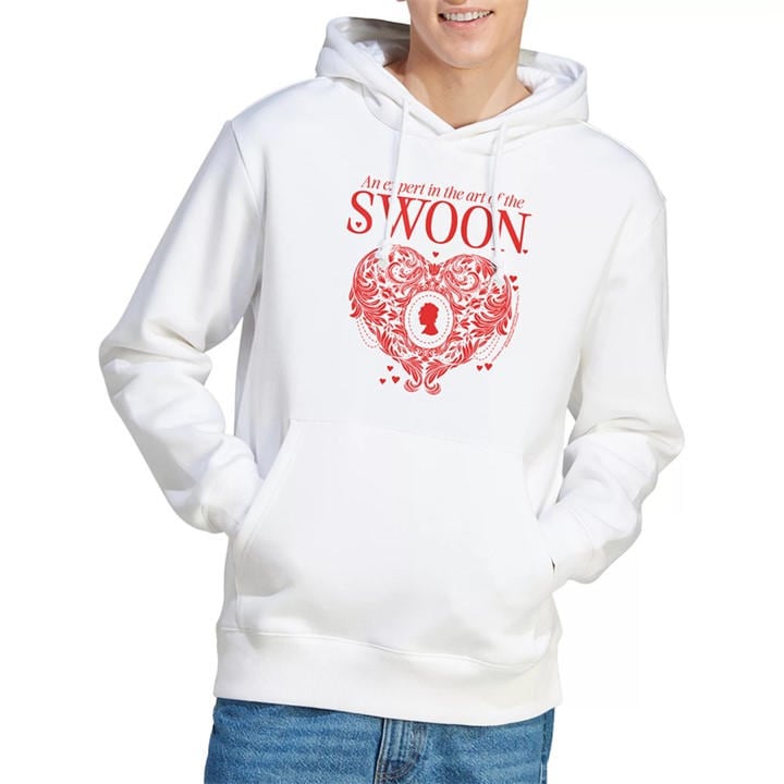 Bridgerton Men's White The Art Of Swoon Hoodie in Size M, Sports Direct