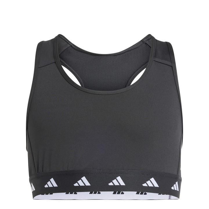 Adidas Girls Black Techfit Power React Bra  in Size M, Sports Direct