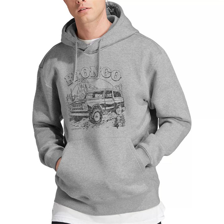 Ford Men's Grey Bronco Desert Black Mono Hoodie Athletic Hea in Size 2XL, Sports Direct