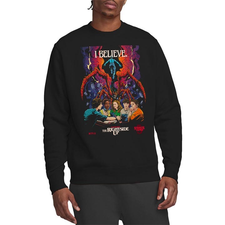 Stranger Things Men's Black Butcher Billy S5 Ch 8 Sweatshirt in Size M, Sports Direct