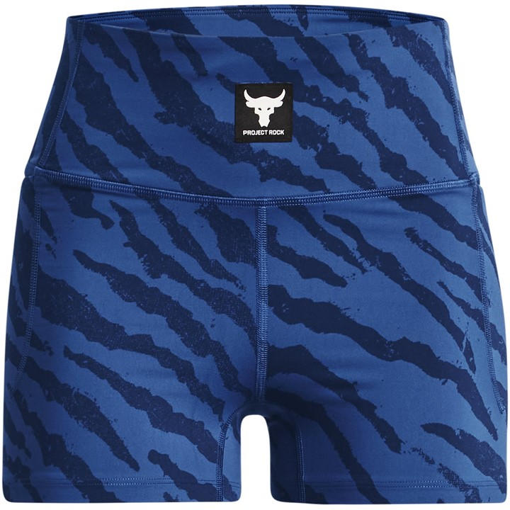 Under Armour Women's Blue Project Rock Meridian Shorts in Size 16, Sports Direct