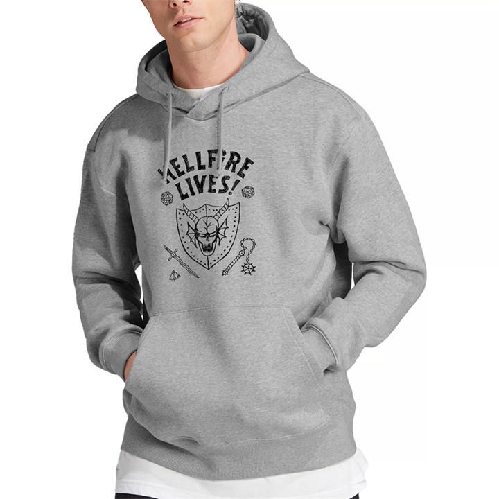 Stranger Things Men' Grey Hellfire Graduation Hoodie Athlet in Size S, Sports Direct