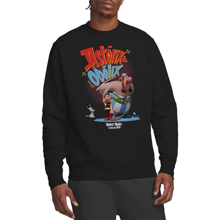 Men' Black Other Asterix & Obelix - Idefix Together Sweatshirt Bla in Size S, Sports Direct