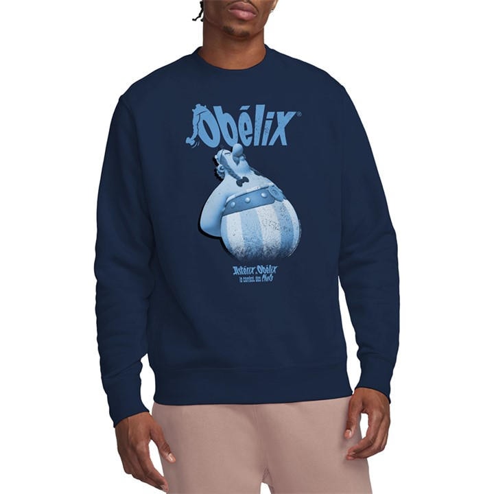 Men's Blue Other Asterix & Obelix - Grump Sweatshirt Navy in Size XL, Sports Direct