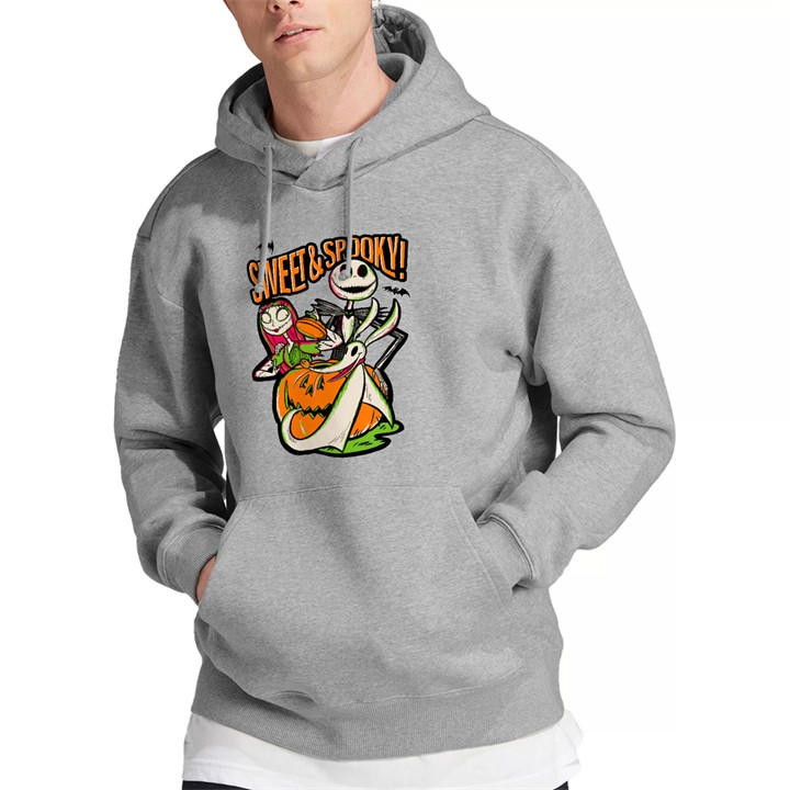 The Nightmare Before Christmas Men' Grey Spooky Hoodie Light in Size S, Sports Direct