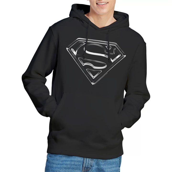 Dc Comics Men' Black Superman Steel Logo Hoodie in Size S, Sports Direct