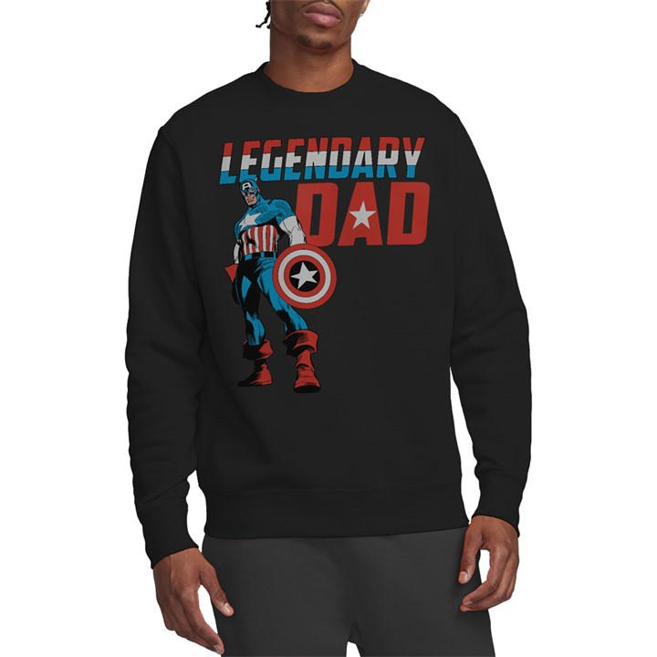Captain America Men's Black Fathers Day Legendary Dad Sweatsh in Size 2XL, Sports Direct