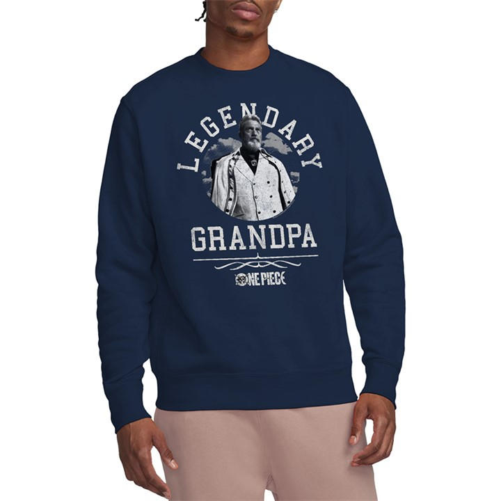 One Piece Men' Blue Season One Legendary Grandpa Sweatshirt in Size S, Sports Direct