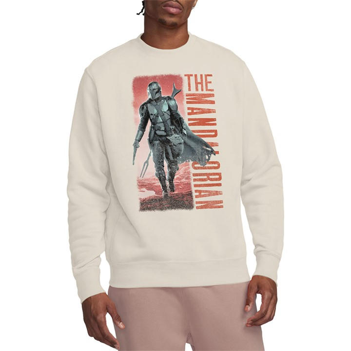 Star Wars Men' Beige The Mandalorian Cowboy Hunter Sweatshirt Natural in Size S, Sports Direct