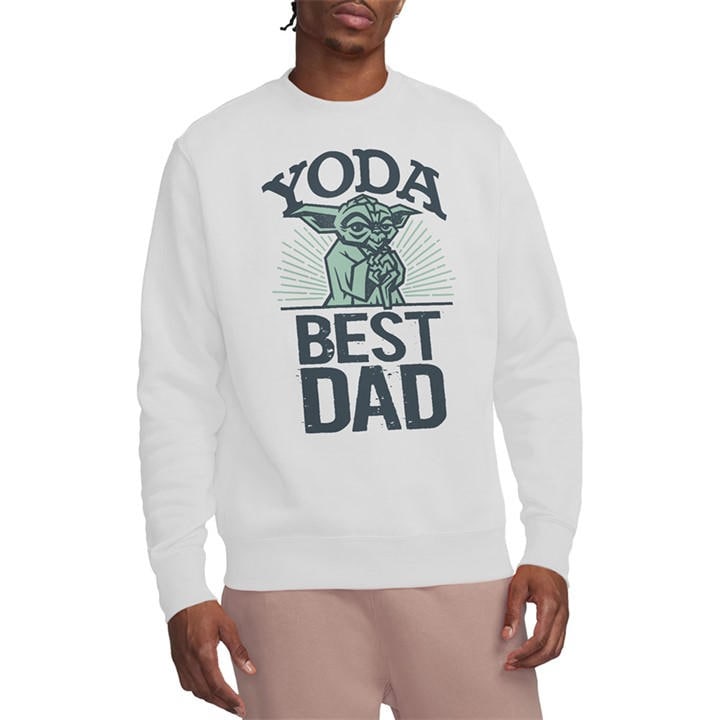 galaxy  Men'  Fathers Day Yoda Best Dad Sweatshirt, Football by Star Wars in Size S, Sports Direct