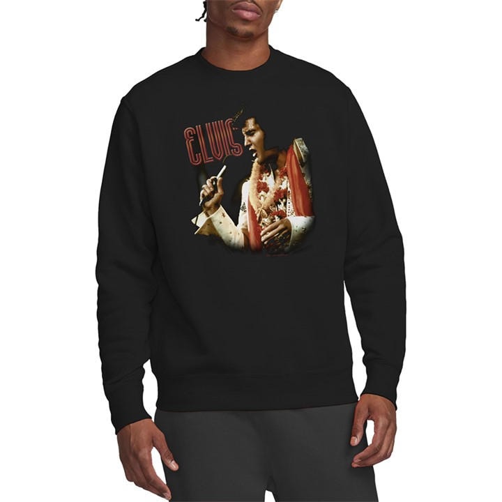 Elvis Presley Men's Black Soulful Sweatshirt in Size 2XL, Sports Direct