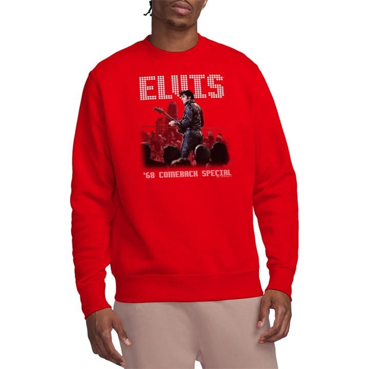 Elvis Presley Men's Red Return Of The King Sweatshirt in Size 2XL, Sports Direct