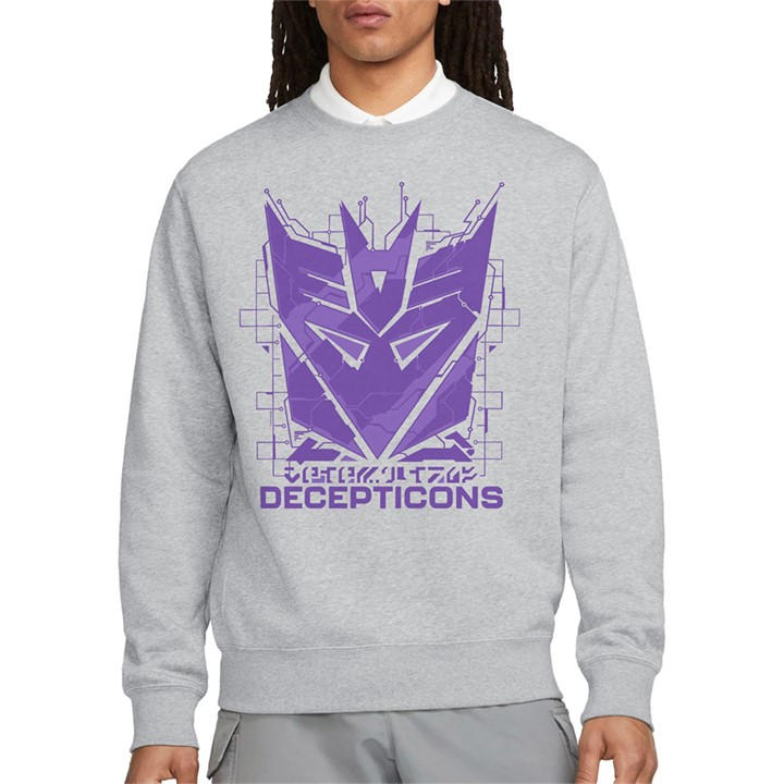 Hasbro Men's Grey Transformers Decepticon Tech Icon Logo Sweat Athl in Size 2XL, Sports Direct