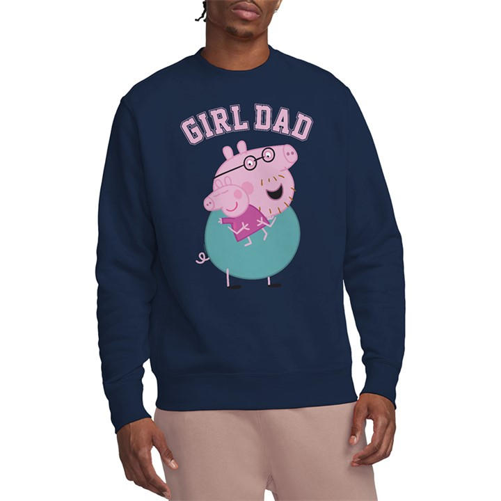 Hasbro Men' Blue Peppa Pig Daddy Pig Girl Dad Sweatshirt Navy in Size S, Sports Direct