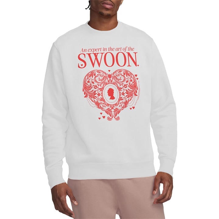 Bridgerton Men' White The Art Of Swoon Sweatshirt in Size S, Sports Direct