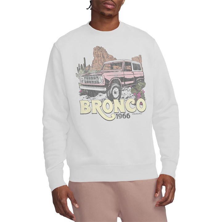 Ford Men's White Bronco Desert 1966 Sweatshirt in Size M, Sports Direct