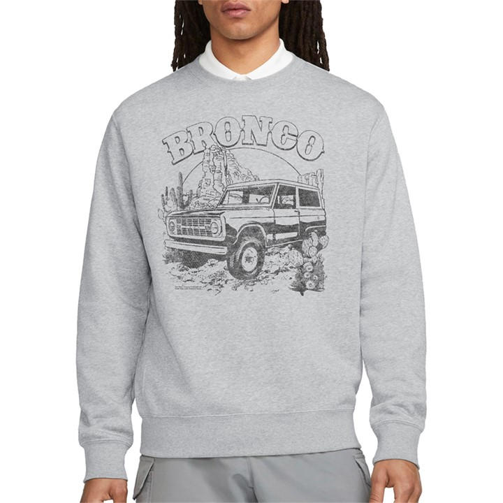 Ford Men's Grey Bronco Desert Black Mono Sweatshirt Athletic in Size 2XL, Sports Direct