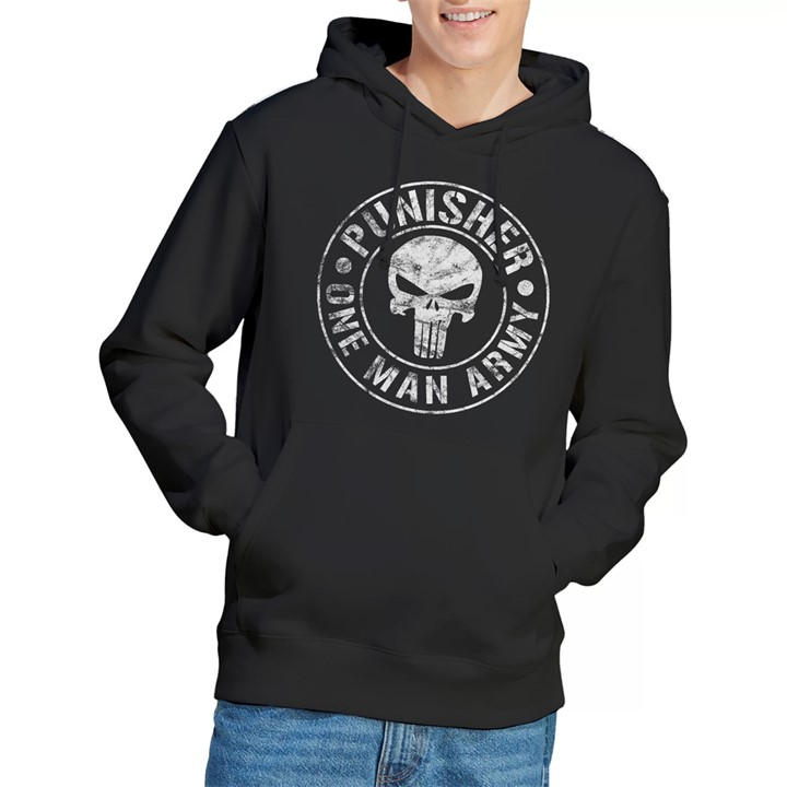 Punisher Men's Black The One Man Army Pullover Hoodie in Size 2XL, Sports Direct