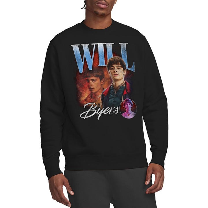 Stranger Things Men's Black Will Homage Sweatshirt in Size 2XL, Sports Direct