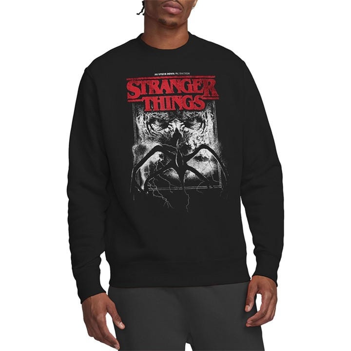 Stranger Things Men's Black Vecna Mindflayer Poster Sweatshirt in Size M, Sports Direct