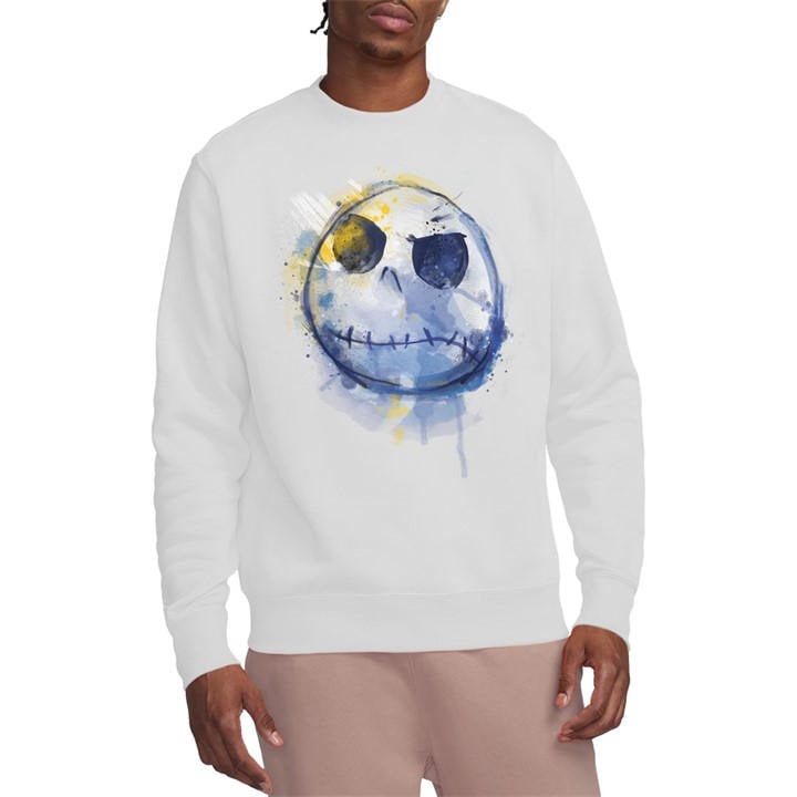 The Nightmare Before Christmas Men's White Painted Jack Skellington Sweatshirt in Size 2XL, Sports Direct
