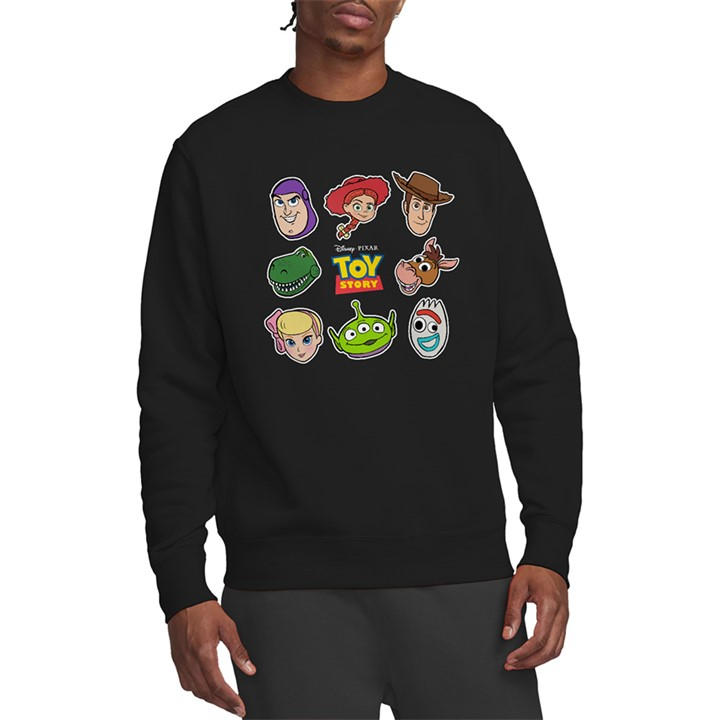 Disney Men's Black Toy Story Character Face Cutouts Sweatshirt in Size M, Sports Direct
