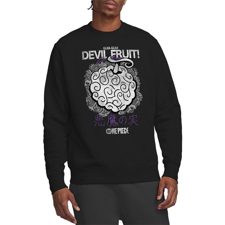 One Piece Men's Black Gumgum Devil Fruit Sweatshirt in Size XL, Sports Direct