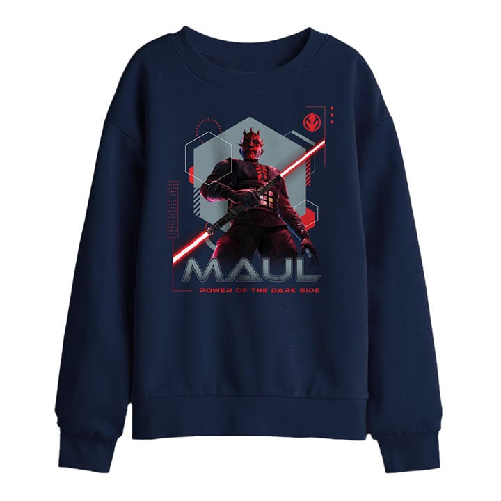 Star Wars Boys Blue Maul Shadow Lord Dark Side Power Kids Sweatshirt in Size 7 - 8 Years, Sports Direct