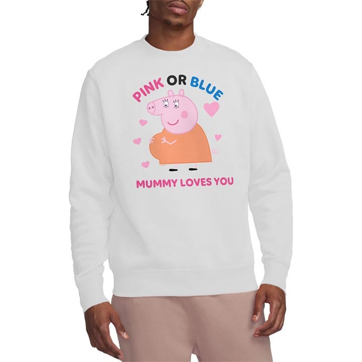 Hasbro Men's White Peppa Pig Pink Or Blue Mummy Pig Loves You Wo in Size M, Sports Direct