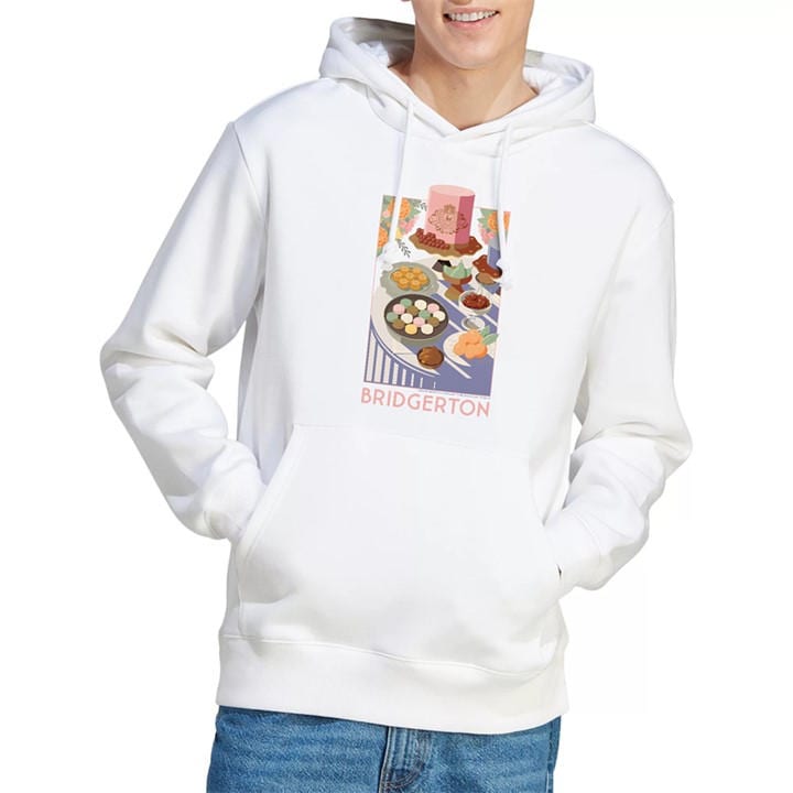 Bridgerton Men's White Treats Hoodie in Size L, Sports Direct