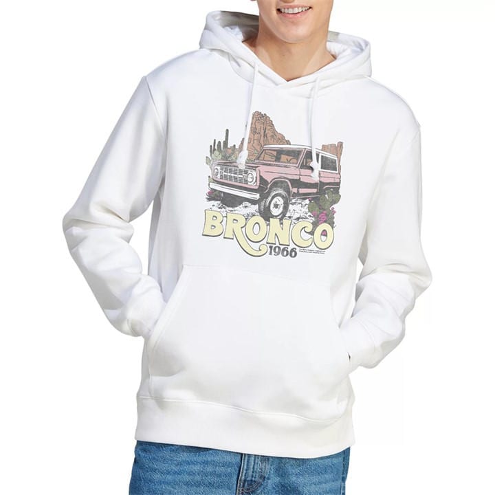 Ford Men's White Bronco Desert 1966 Hoodie in Size M, Sports Direct