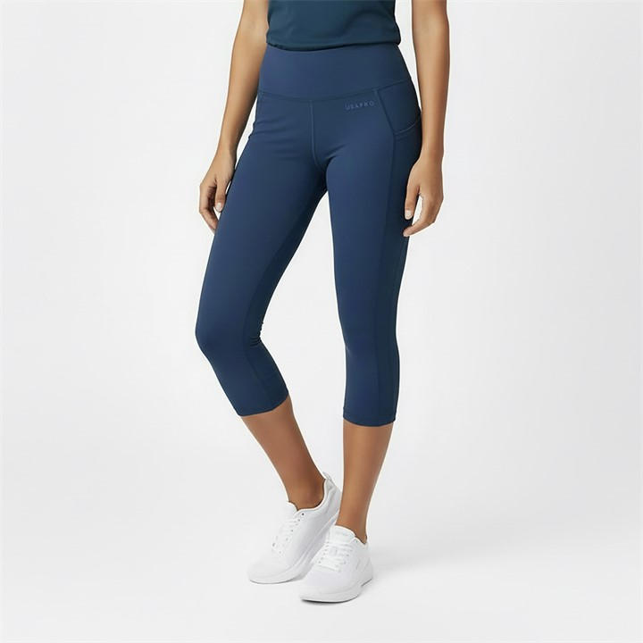 Usa Pro Women's Blue High Rise Capri Cropped Leggings in Size 18, Sports Direct