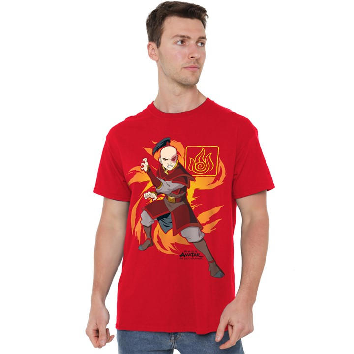 Nickelodeon Men's Red Avatar The Last Airbender Zuko Flame Burst T-Shirt in Size 2XL, Sports Direct