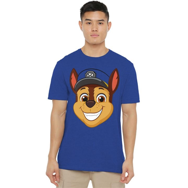 Paw Patrol Men's Blue Chase Grin T-Shirt-Royal in Size 2XL, Sports Direct