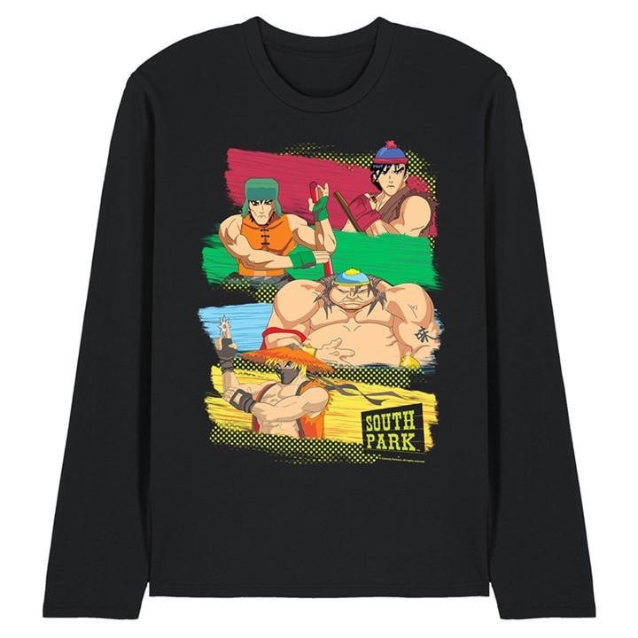 South Park Men' Black Anime Long Sleeve T Shi in Size S, Sports Direct