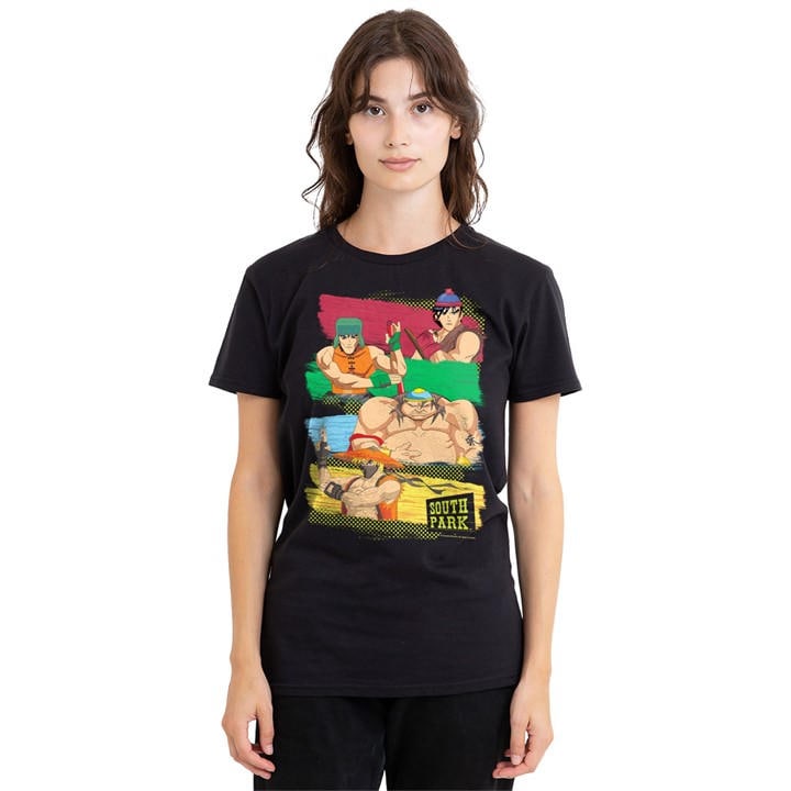 South Park Women's Black Anime T Shirt, Sports Direct
