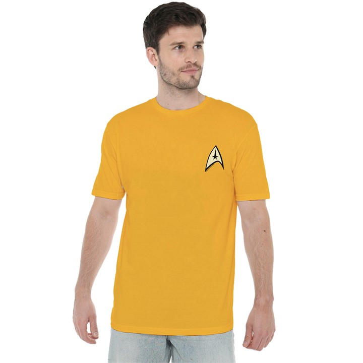Star Trek Men's Gold Command Uniform W Foil T Shirt in Size 3XL, Sports Direct