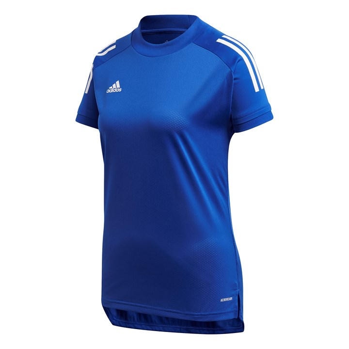Adidas Women's Blue Short-Sleeve Performance Gym Top in Size XS, Sports Direct