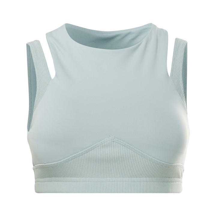 Reebok Women's Blue S Layered Bra in Size 10, Sports Direct