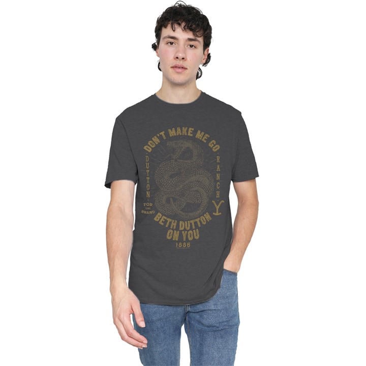 Men's Grey Other Yellowstone Beth Dutton T-Shirt Charcoal in Size 2XL, Sports Direct