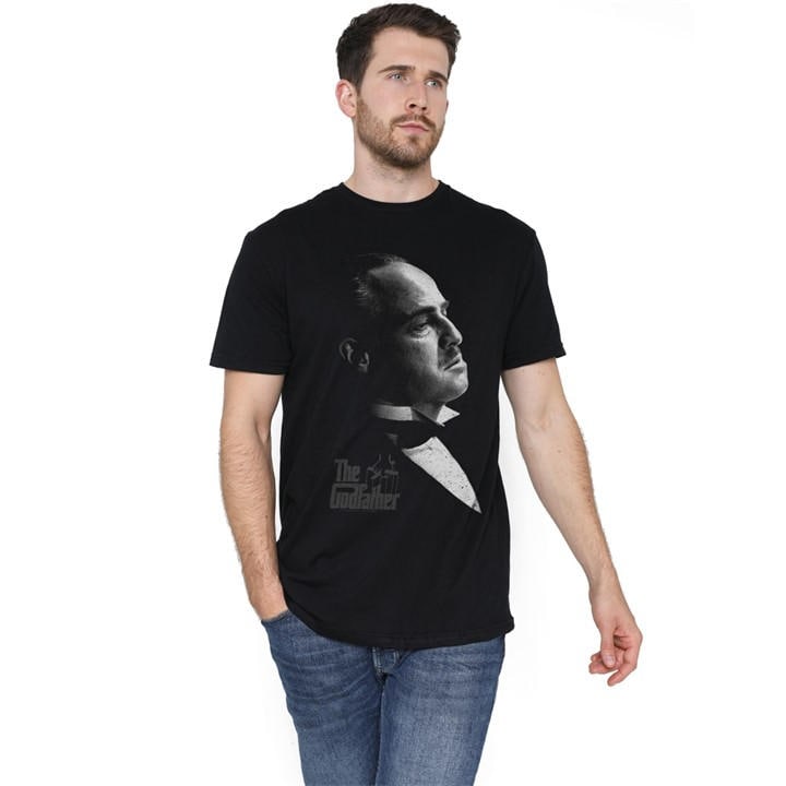 Men' Black Other Godfather Graphic Vito T-Shirt in Size S, Sports Direct