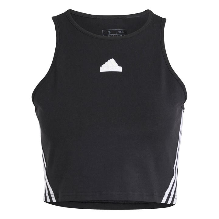 Adidas Women's Black Future Icons 3-Stripes Tank Top in Size 2XL, Sports Direct