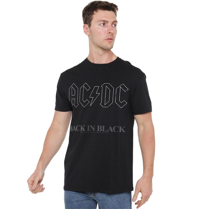 Acdc Men's Black Ac Dc Back In T-Shirt in Size 5XL, Sports Direct