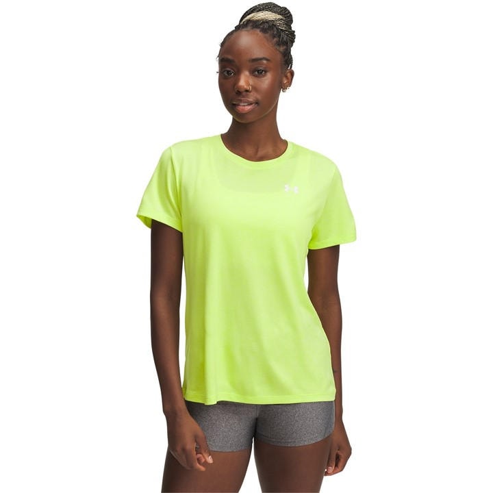 Under Armour Women's Yellow Tech Twist Short Sleeve in Size 16, Sports Direct
