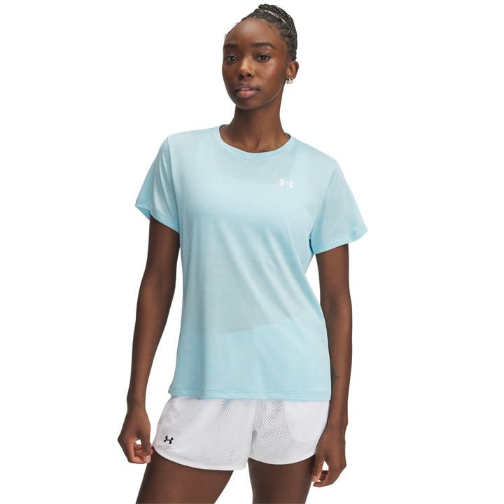 Under Armour Women's Blue Tech Twist Short Sleeve in Size 10, Sports Direct