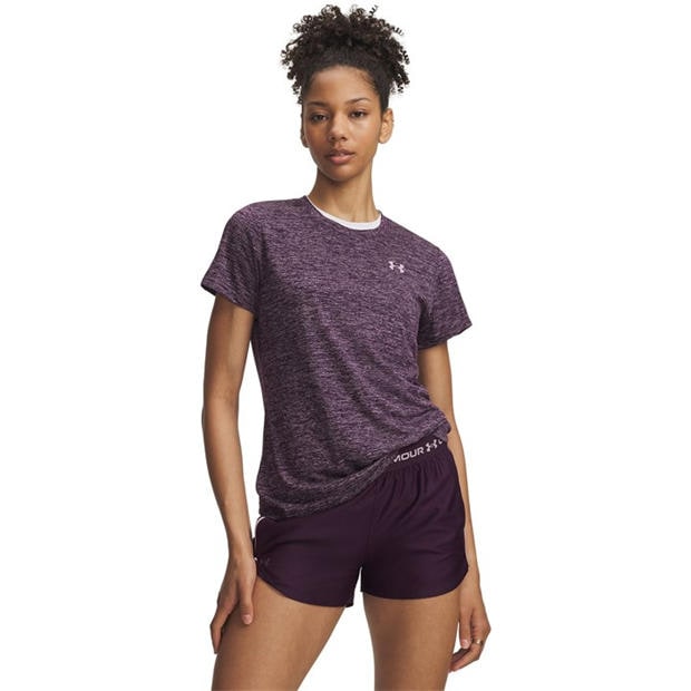 Purple / Pink - Under Armour - Tech Twist Short Sleeve Womens