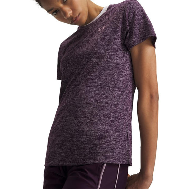 Purple / Pink - Under Armour - Tech Twist Short Sleeve Womens