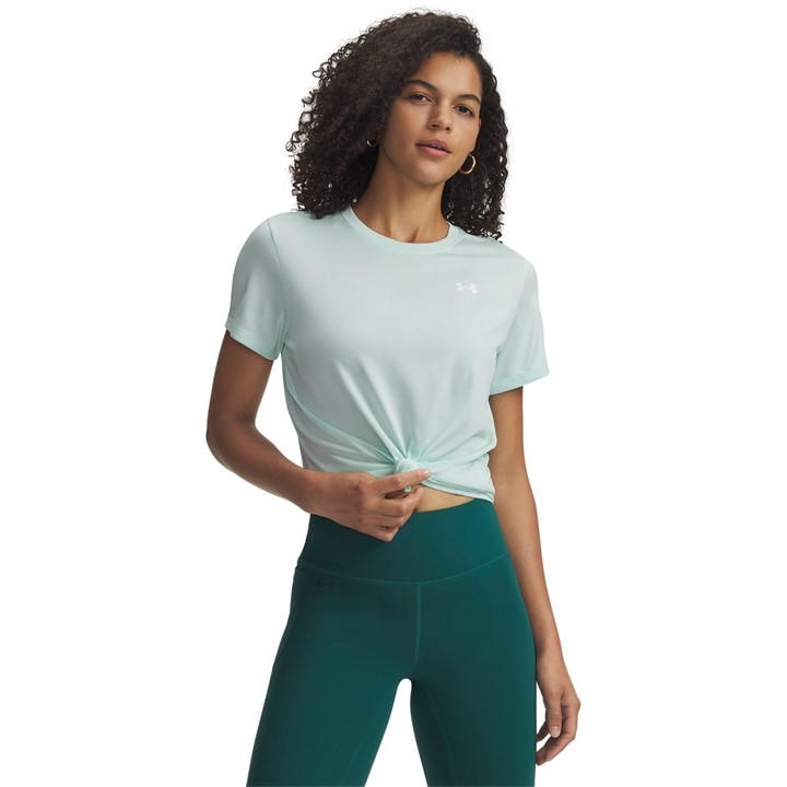 Under Armour Women's Green Tech Twist Short Sleeve in Size 12, Sports Direct