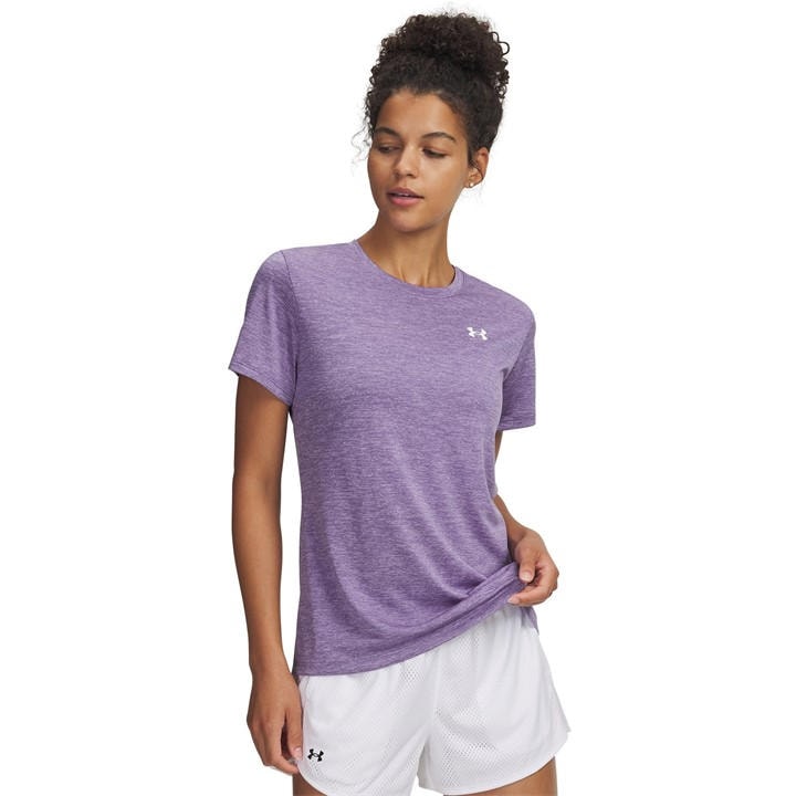 Under Armour Women's Purple Tech Twist Short Sleeve in Size 16, Sports Direct