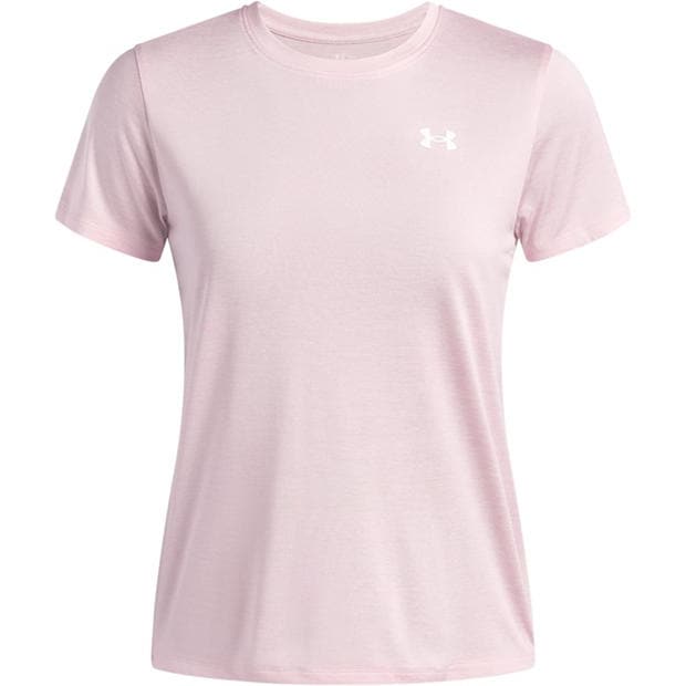 Pink / White - Under Armour - Tech Twist Short Sleeve Womens
